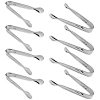 homEdge Juego de 8 pinzas de acero inoxidable de grado alimenticio para café- té- azúcar- cubitos de hielo- aperitivo…
